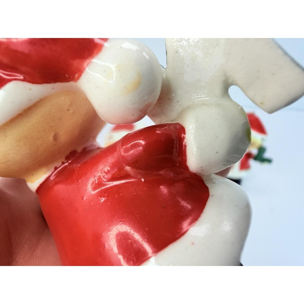 Christmas NOEL Santa Pixie Elf Boys Ornaments Made Japan Vintage Christmas READ - Picture 6 of 16